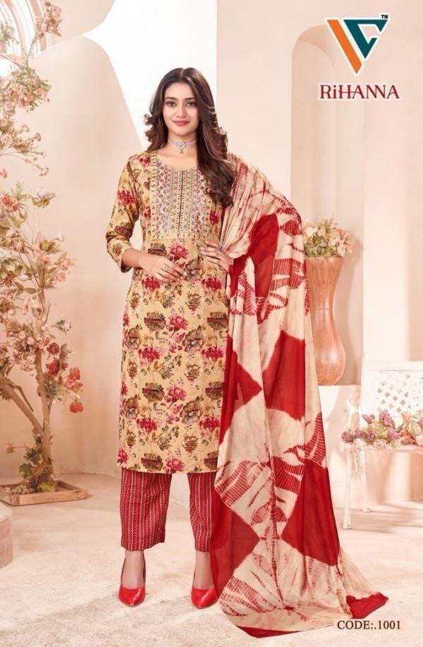 Vandana Rihanna Vol-1 – Kurti Pant With Dupatta